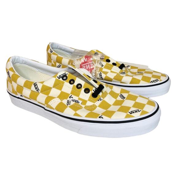 NWT Vans Era Sneaker Big Check Yolk Yellow True White Mens Size 11 VN0A4U39WYT - Picture 2 of 7
